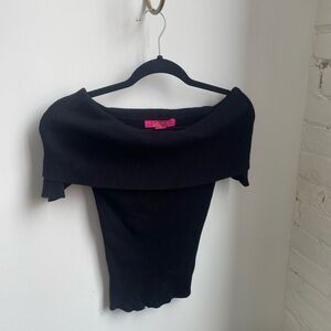 Catherine Malandrino Black Ribbed Knitwear